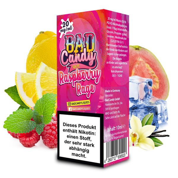 Bad Candy Raspberry Rage 10ml Salt Liquid