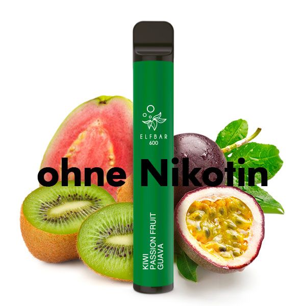 Elfbar 600 Einweg E-Zigarette Kiwi Passion Fruit Guava ohne Nikotin