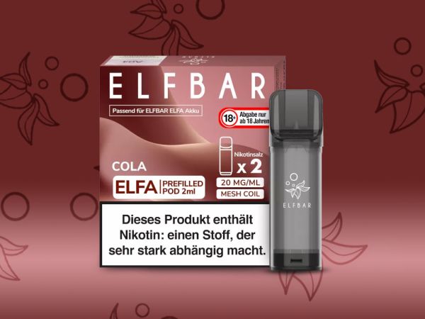 Elfbar ELFA Pods Cola 20mg I 2 Stk !!Vorbestellung!!