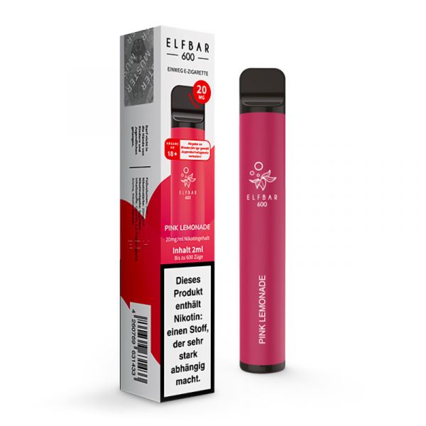 Elfbar 600 - Pink Lemonade, Einweg E-Zigarette, 2ml, 20mg