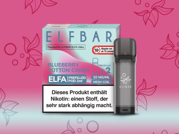 Elfbar ELFA Pods Blueberry Cotton Candy 20mg I 2 Stk