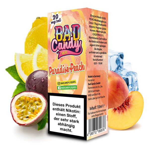 Bad Candy Paradise Peach 10ml Salt Liquid