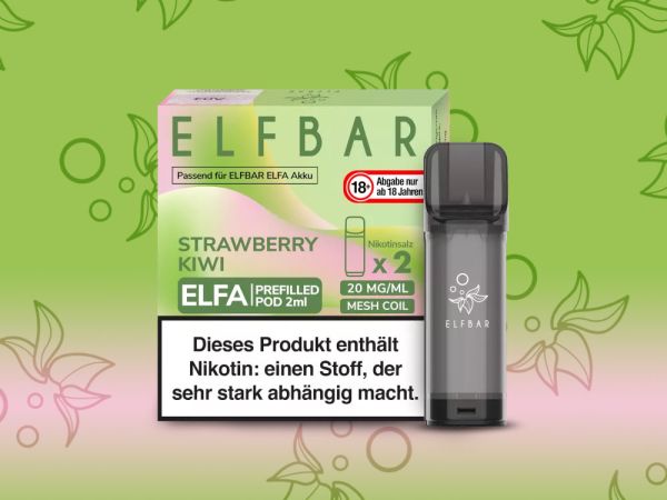 Elfbar ELFA Pods Strawberry Kiwi 20mg I 2 Stk