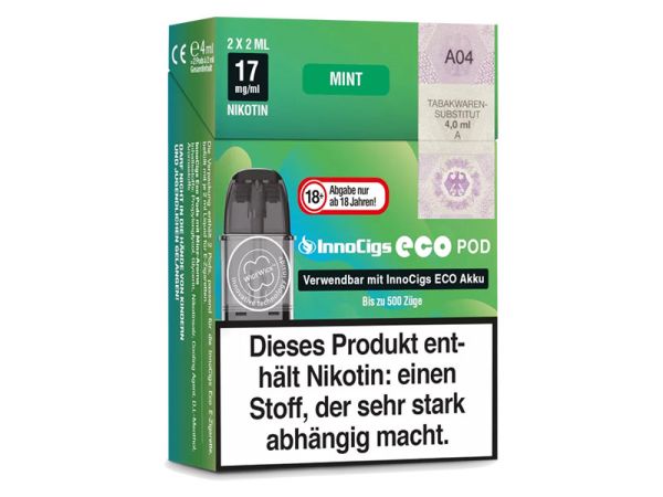 InnoCigs ECO Pods Mint 17mg/ml - 2 Stk.