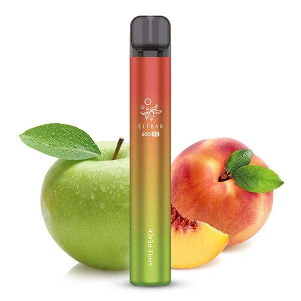 Elfbar 600 V2 Apple Peach Einweg E-Zigarette 20mg
