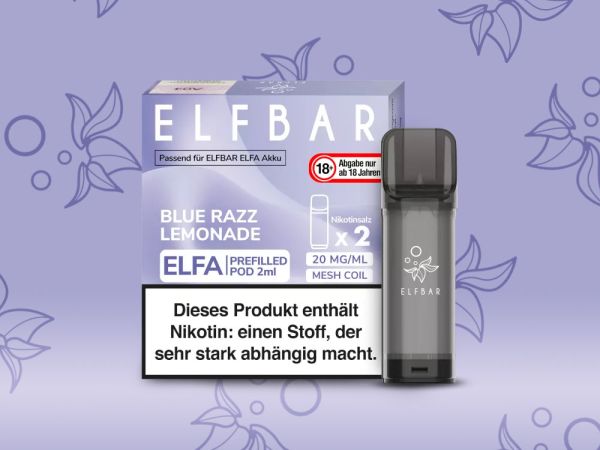 Elfbar ELFA Pods Blue Razz Lemonade 20mg I 2 Stk