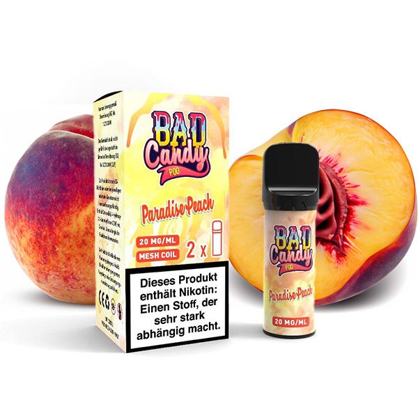 Bad Candy Pod 2 Go Paradise Peach 20mg I 2 Stk.
