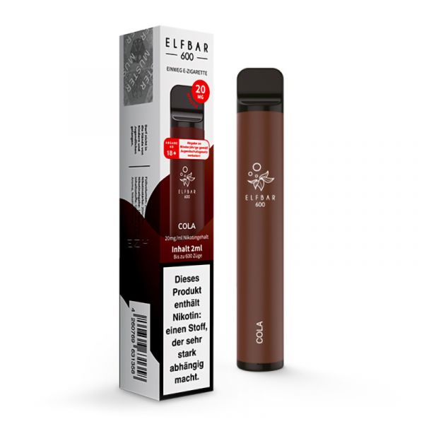 Elfbar 600 - Cola, Einweg E-Zigarette, 2ml, 20mg