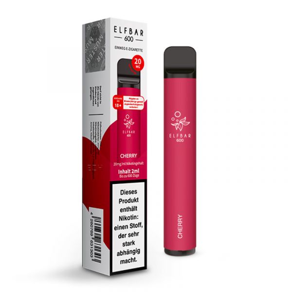 Elfbar 600 - Cherry, Einweg E-Zigarette, 2ml, 20mg