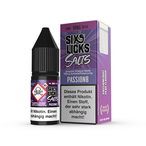 Six Licks Passion8 NicSalt Liquid 10ml