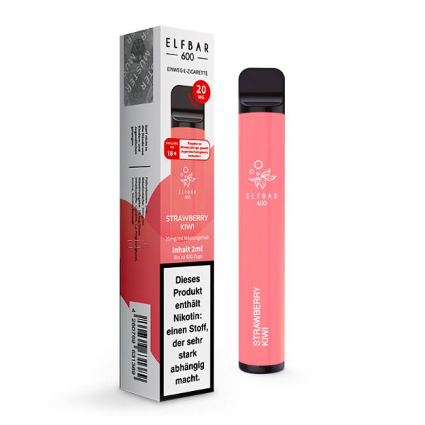 Elfbar 600 - Strawberry Kiwi, Einweg E-Zigarette, 2ml, 20mg