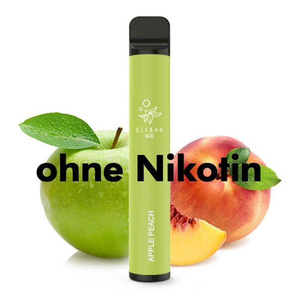 Elfbar 600 Einweg E-Zigarette Apple Peach ohne Nikotin