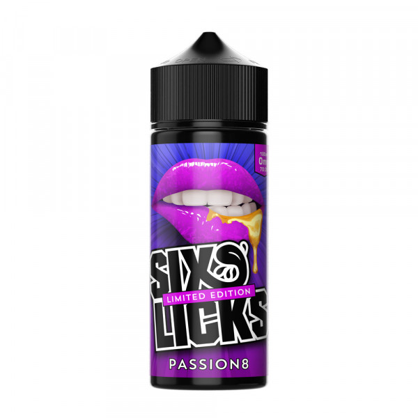 Six Licks Passion 8, Shake &amp; Vape Liquid, 100ml