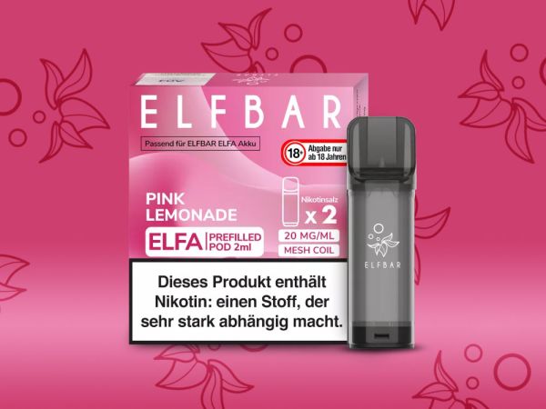 Elfbar ELFA Pods Pink Lemonade 20mg I 2 Stk