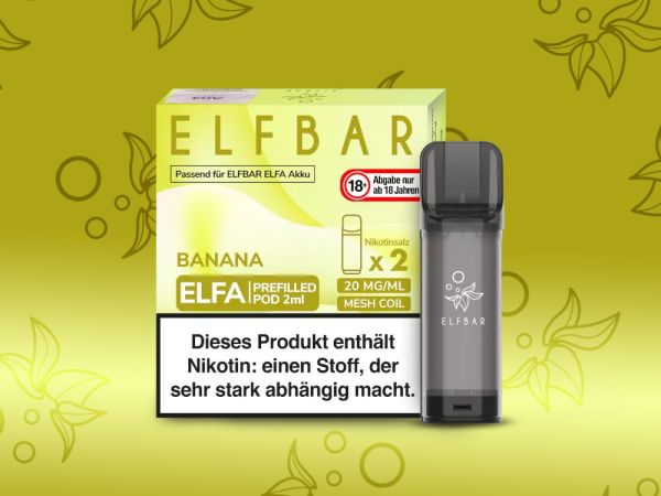 Elfbar ELFA Pods Banana 20mg I 2 Stk